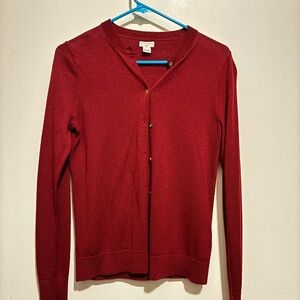 J Crew Red Women's Cardigan